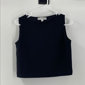 St. John Basic Black Sweater Tank
